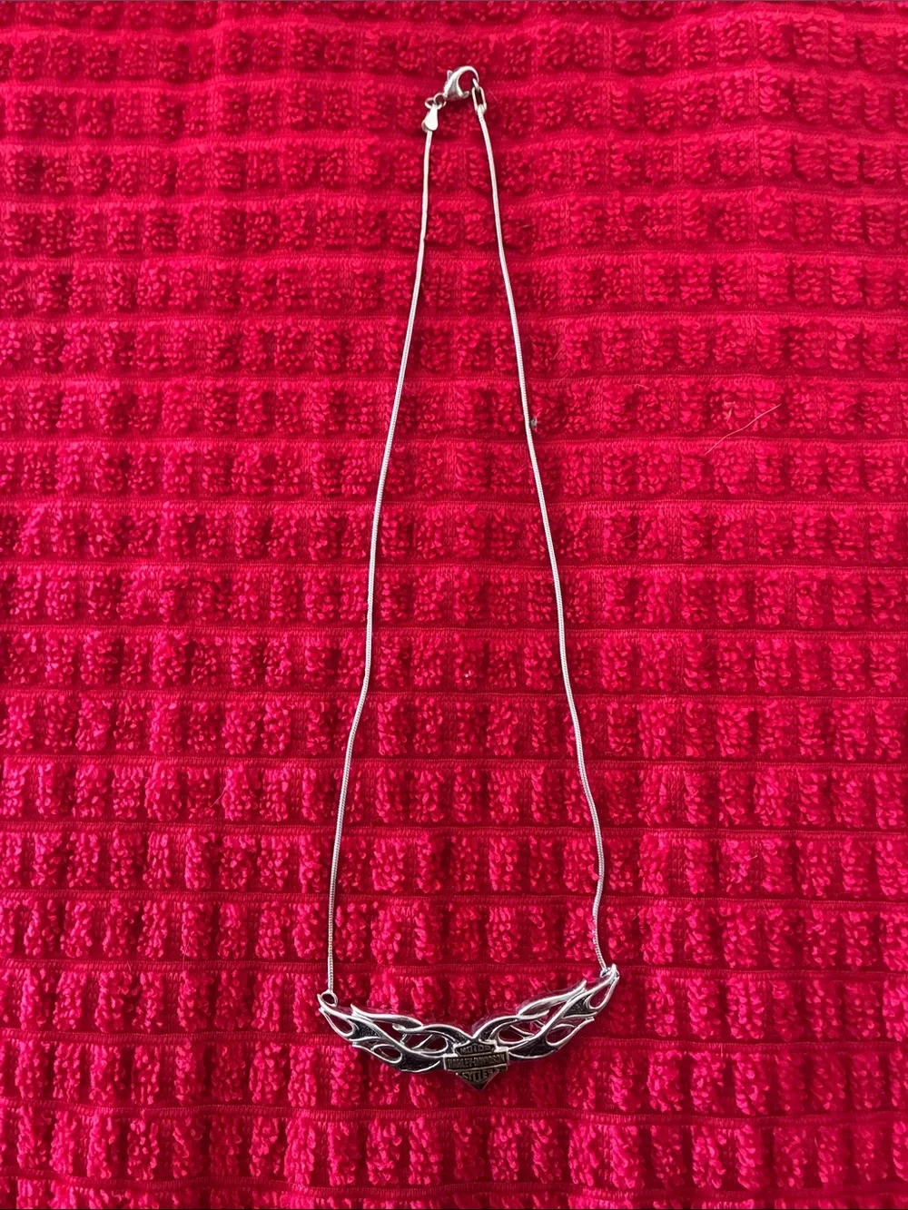 Harley-Davidson Silver Filigree Wing Necklace